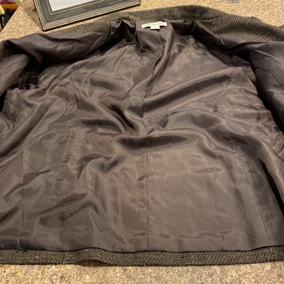 NWT Coldwater Creek Brown Lined Sequin Detail Misses Jacket L 14-16 - Picture 10 of 15